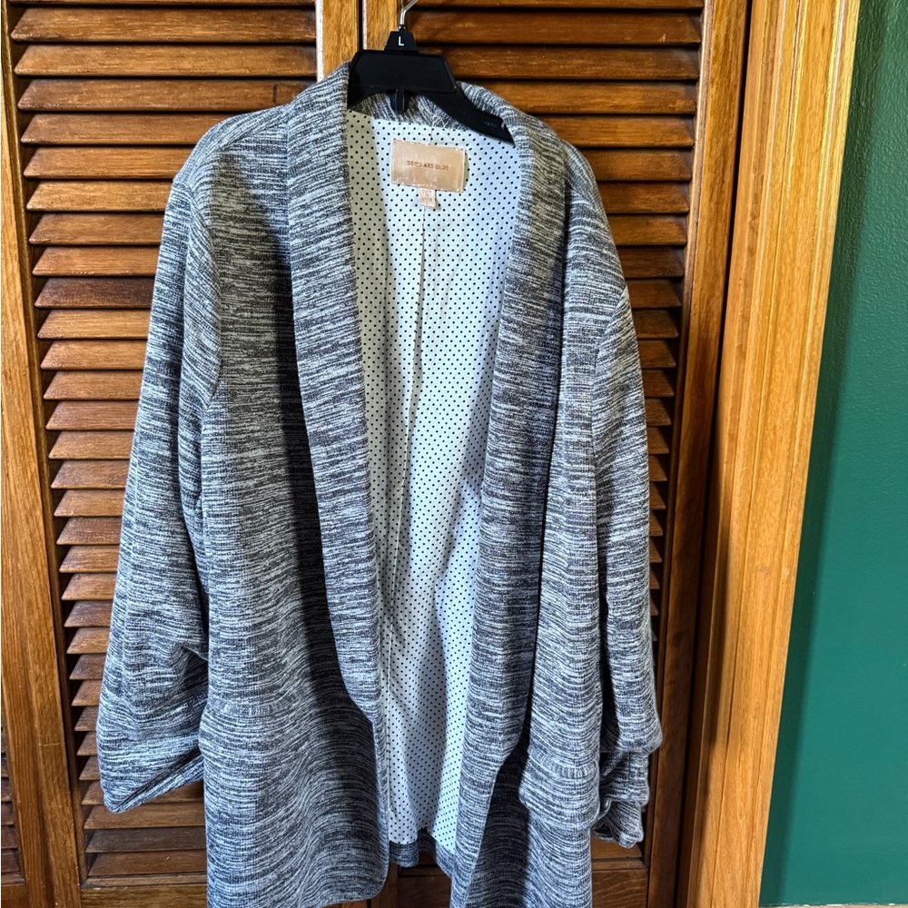 Skies Are Blue Heather Gray Blazer